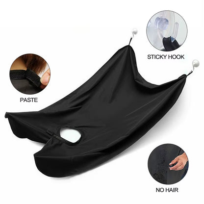 120*78 CM Beard and Mustache Shaving Apron Cape Bib for Shave with Suction Cups Attach to Mirror Hairdressing Removal Tools