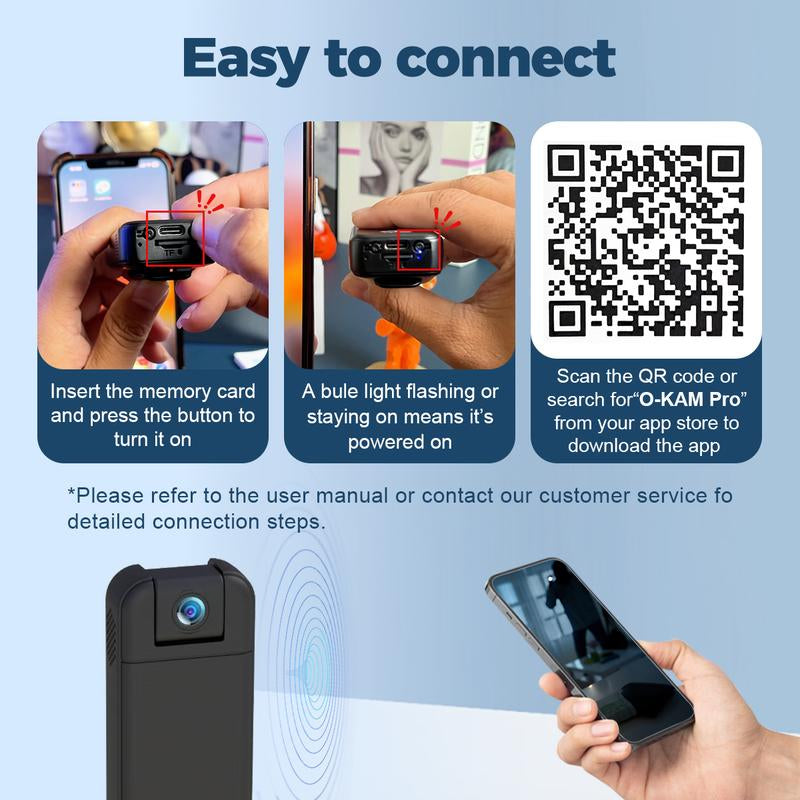 Flycloud Seven 1080P 16G 120° Wide Angle Mini Pocket Camera with Smart Infrared, Built-In APP, 1900Mah Battery, 2.4Ghz Wifi & Bluetooth, AI Motion Detection for Pets, Sports, Work, Outdoor, Indoor Life Growth Recording Holiday Haul