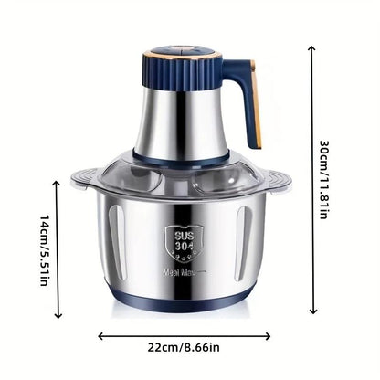 5L Electric Meat Grinder Food Processor Fruits Blender Veg Chopper Sausage Maker for Dough Stirring, Onion, Meat, Nuts, Fruits, Garlic, Vegetables