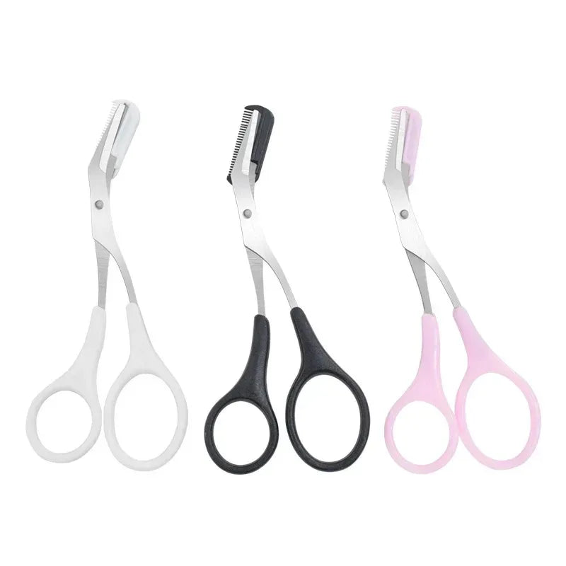 1/2/3/4Pcs Eyebrow Trimmer Makeup Tools Stainless Steel Eyebrow Scissors with Comb Hair Removal Eyebrows Shaping Makeup Tools