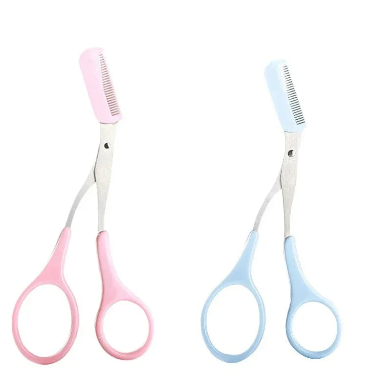 1/2/3/4Pcs Eyebrow Trimmer Makeup Tools Stainless Steel Eyebrow Scissors with Comb Hair Removal Eyebrows Shaping Makeup Tools