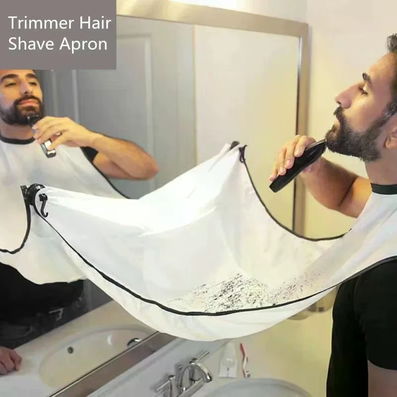 120*78 CM Beard and Mustache Shaving Apron Cape Bib for Shave with Suction Cups Attach to Mirror Hairdressing Removal Tools