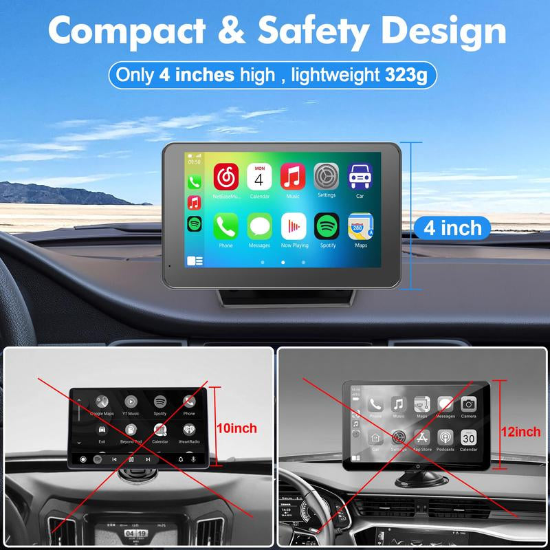 【Paslda】Christmas Gift ：2025 Upgraded Wireless Carplay Screen for Andriod & Iphone : the Ultimate Portable Car Play Adapter for Seamless In-Car Entertainment Tiktokshopblackfriday