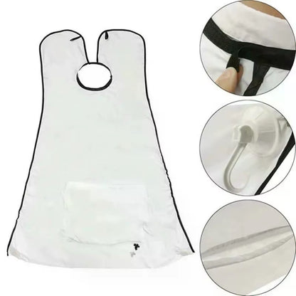 120*78 CM Beard and Mustache Shaving Apron Cape Bib for Shave with Suction Cups Attach to Mirror Hairdressing Removal Tools