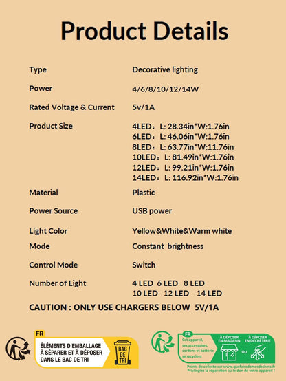 1Pc 4/6/8/10/12/14 LED 3 Color LED Makeup Mirror Light Bulb, USB Wash Basin Makeup Mirror Lamp Bathroom Dressing Table Lighting Campaign LED Wall Lamp