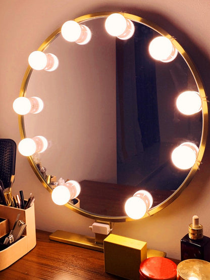 1Pc 4/6/8/10/12/14 LED 3 Color LED Makeup Mirror Light Bulb, USB Wash Basin Makeup Mirror Lamp Bathroom Dressing Table Lighting Campaign LED Wall Lamp