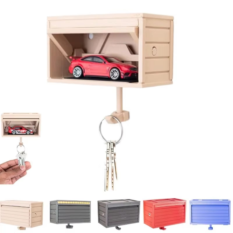 Car Garage Key Holder with Opening Door Space-Saving Key Rack Durable for Vehicle Enthusiasts Creative Gift Key Storage Supplies